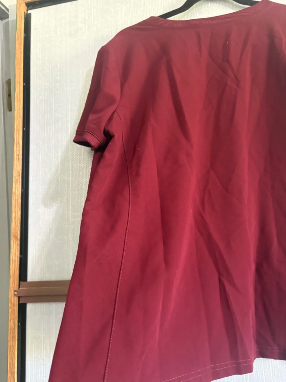 JAANUU Burgundy Scrub Set V-Neck Top Jogger Pants XL Petite